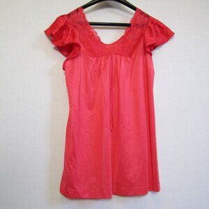 Vintage Red Silky Blouse and Matching Underwear Set